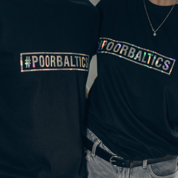 POORBALTICS holographic Hoodie